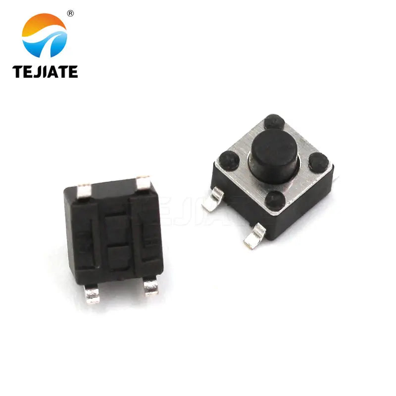 50PCS Touch-key Switch Push Button Switch Vertical/Patch 4 Feet 4.5mm*4.5mm*3.8/4.3/4.5/5/6/7mm Direct Insert Fret Microswitch