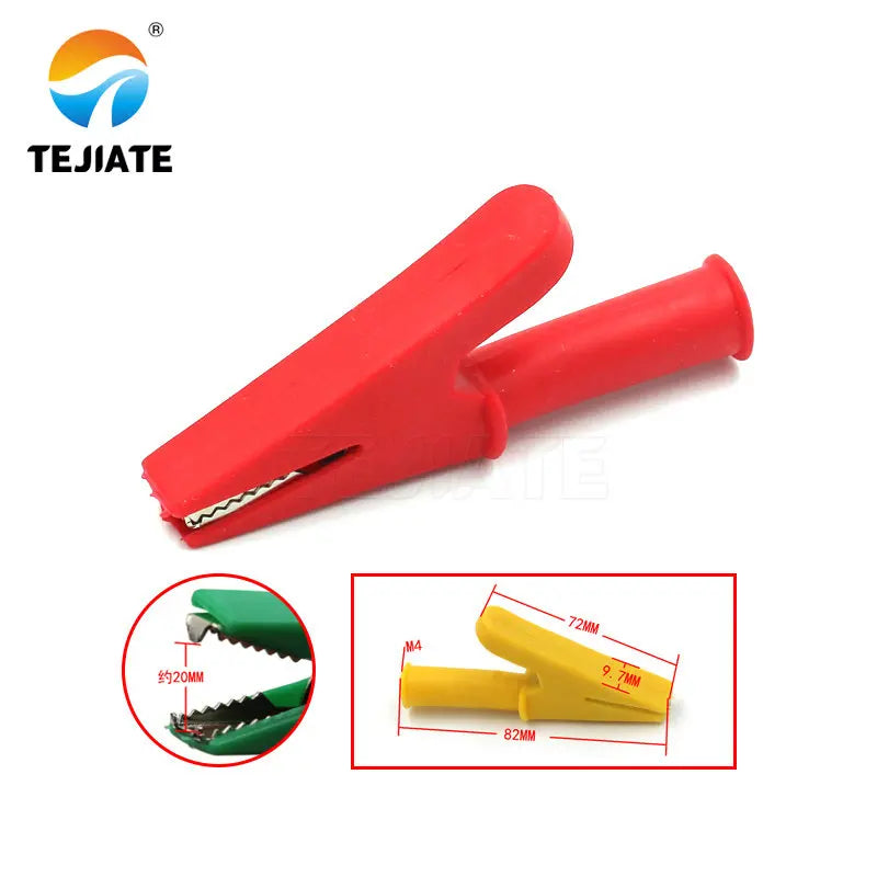 1PCS Alligator Clip Sheath Clip Small Battery Wire Power Clip Grounding Test Clip Plug Type Alligator Clip Test Line All Copper