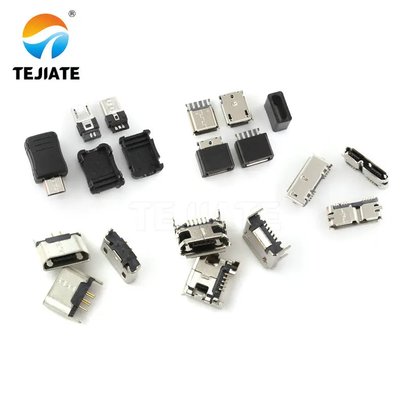 10PCS Micro-USB Socket MK5P Female-socket/Male-plug Paster/Straight-insert Type Plug-in Interface