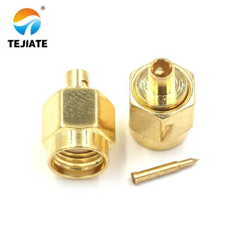 1PCS SMA JB2/JB3 JWB2/JWB3 Connector Male Header Srtaight/Bent Header Half  Flexible Steel Welding Adapter Match For RG402/405