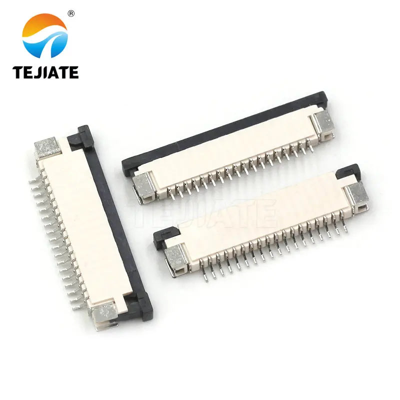 10PCS FFC/FPC Connector Flat Cable Socket 1.0MM Adapter 16/18/20/22/24/26/28/30/40P Up Drawer Type Plug Kit