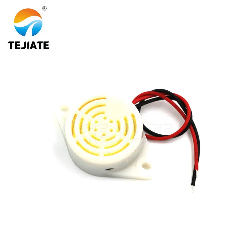 white Piezo Active Buzzer DC 3V-24V Universal Electronic Buzzer Intermittent Intermittent Sound SFM-27