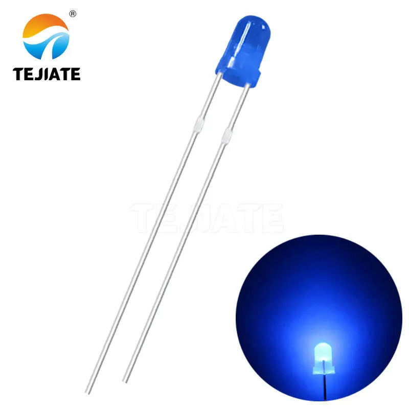 5Colors*20PCS=100PCS / 1Color=100pcs F3 3mm LED Diode Light Assorted Kit Green Blue White Yellow Red COMPONENT DIY kit