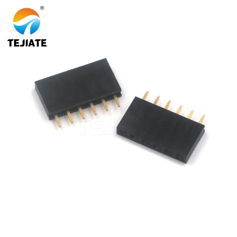 Single Row Female Header Row Female Base Pin Socket 1*2/3/4/5/6/7/8/10/12/16/20/40P Spacing 2.54MM Straight/Bent Pin