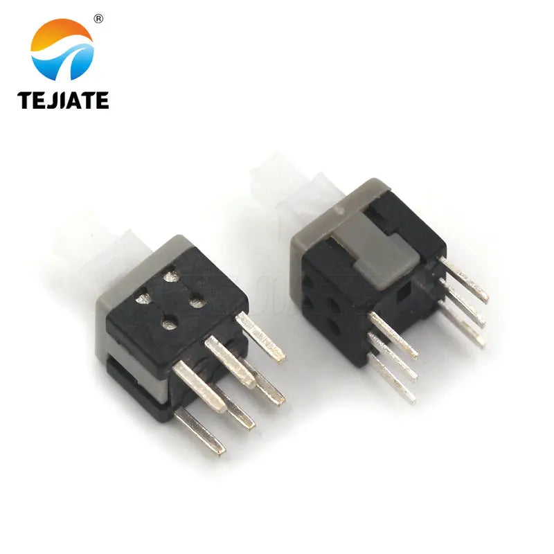 10PCS Button Switch 1/2 Row Needle Key Switch 5.8*5.8 7*7 8*8 8.5*8.5MM Self Locking/No Lock 3/6 Feet Charger Match Electronic