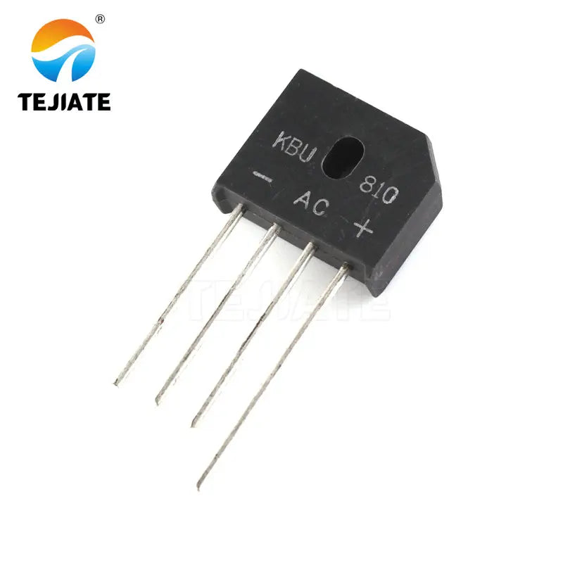 10PCS KBU810 bridge single-phase rectifier bridge straight plug flat bridge 8A / 1000V rectifier