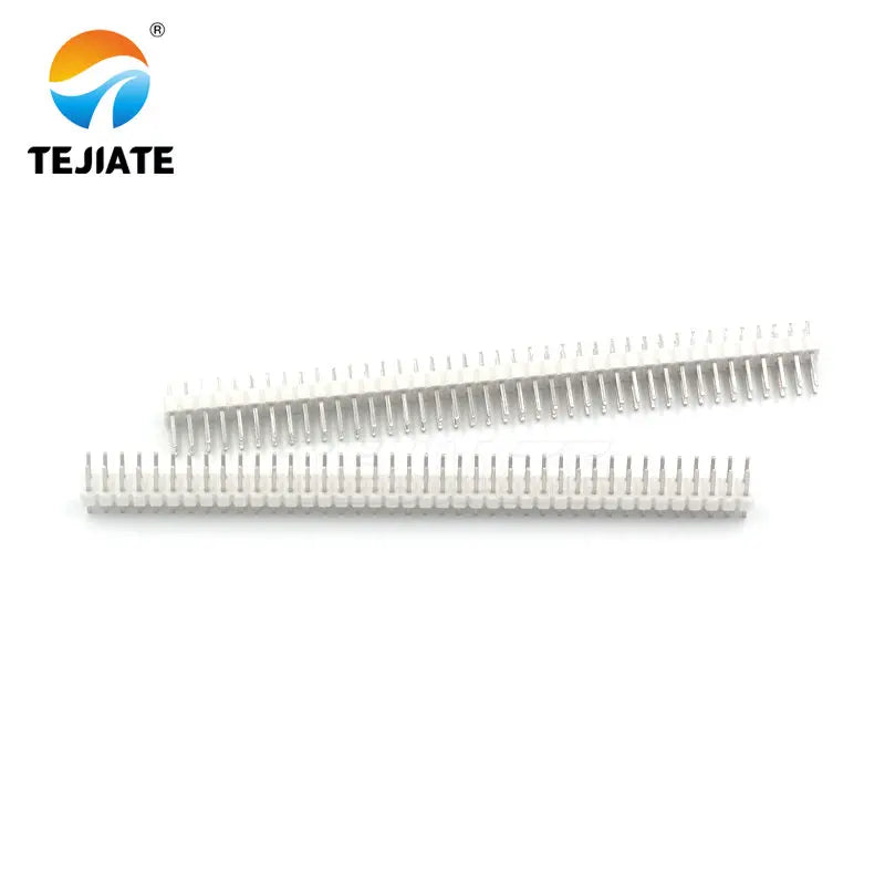 10PCS Double Row 2*40P Straight Pin Iron Foot Spacing 2.54MM Black/White/Blue/Red/Green/Yellow Plastic Connector Kit