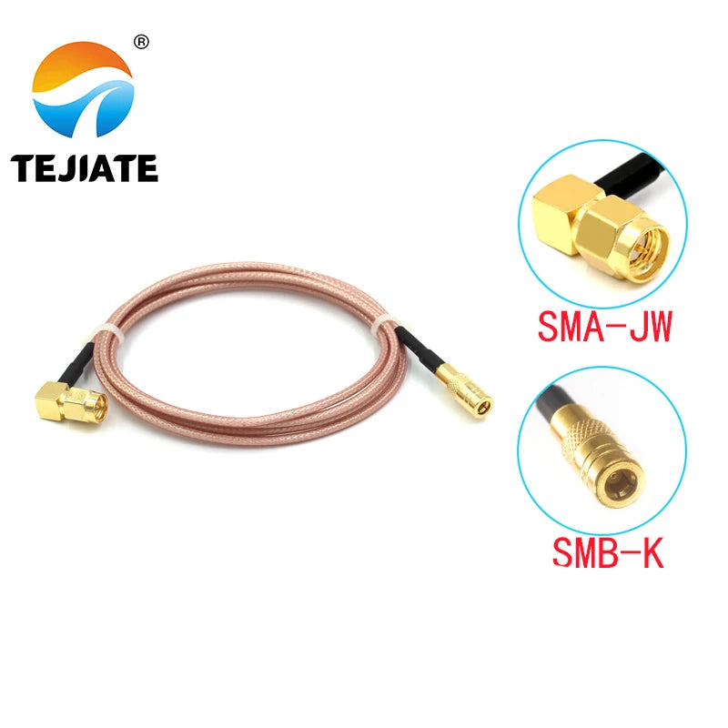 1PCS TEJIATE Adapter Cable SMB To SMA Type SMB-K Convert SMA-JW 8-90CM 1M 1.5M 2M Length Connector RG316 Wire