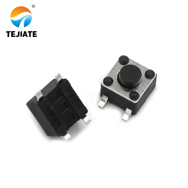 50PCS Touch-key Switch Push Button Switch Vertical/Patch 4 Feet 4.5mm*4.5mm*3.8/4.3/4.5/5/6/7mm Direct Insert Fret Microswitch