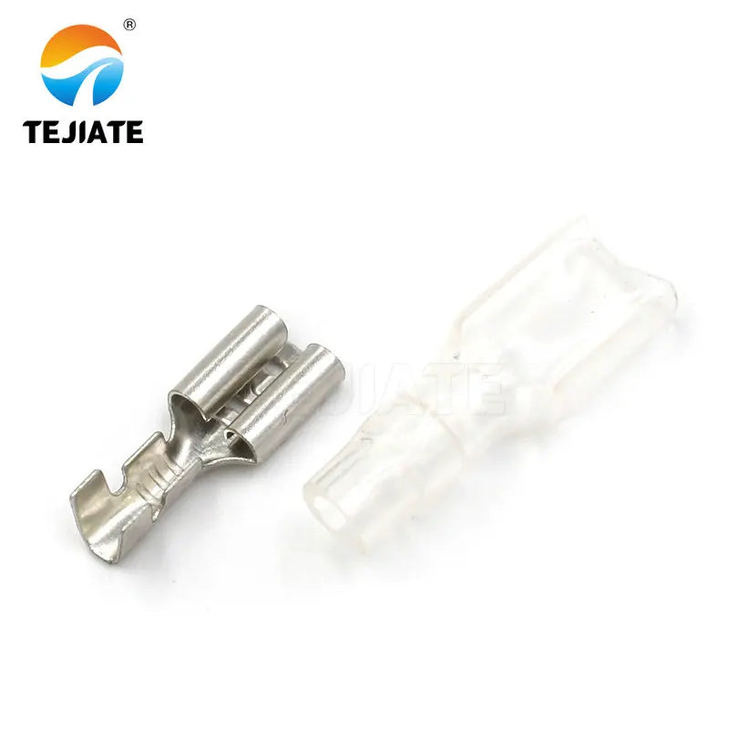 50PCS Plug-in/Plug-out Type Connector Cold Pressed Terminal 2.8/4.8/6.3MM Spring Terminal With Sheath Female Header Adapter