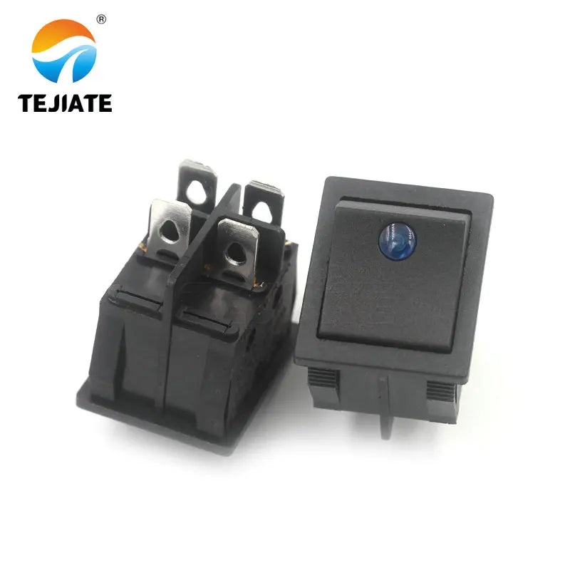 5PCS KCD4 Microswitch Boat-type Toggle Switch Reset Ship-type Seesaw Cateye Light 4/6 Feet 2/3 Gear Power Button Kit