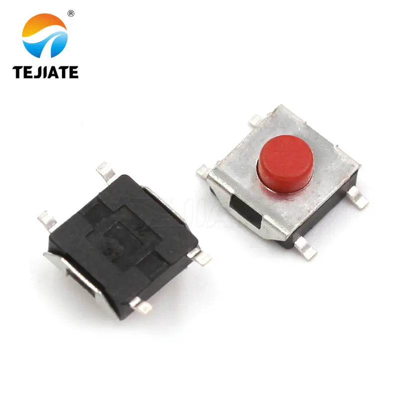 50PCS Key-switch 6x6x2.5/2.7/3.1/3.4/3.7MM Push-button Microswitch 4/5 Feet Paster/vertical Type