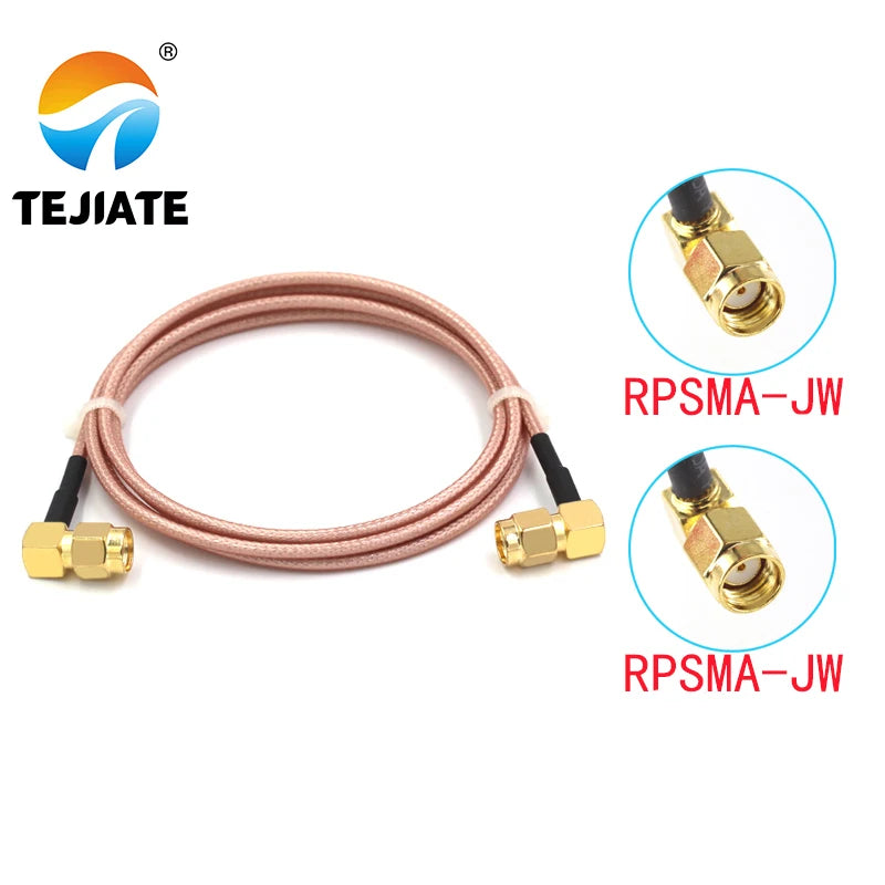 1PCS TEJIATE Adapter Cable RPSMA To RPSMA Type RPSMA-JW Convert RPSMA-JW 8-90CM 1M 1.5M 2M Length Connector RG316 Wire