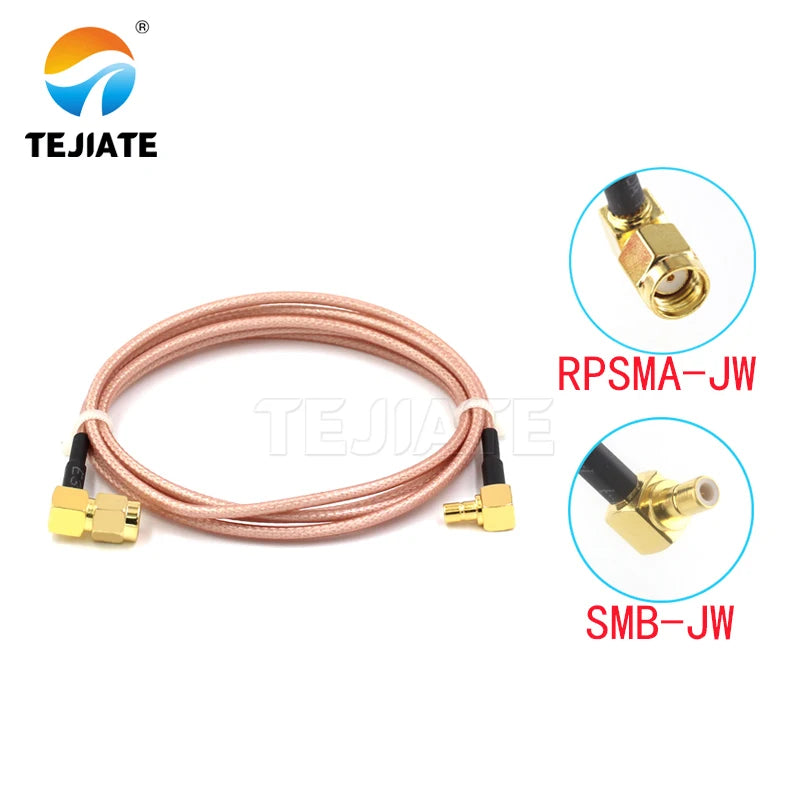 1PCS TEJIATE Adapter Cable SMB To RPSMA Type SMB-JW Convert RPSMA-JW 8-90CM 1M 1.5M 2M Length Connector RG316 Wire