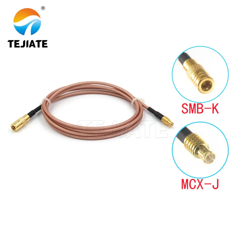 1PCS TEJIATE Adapter Cable SMB To MCX Type SMBK Convert MCXJ 8-90CM 1M 1.5M 2M Length Connector RG316 Wire
