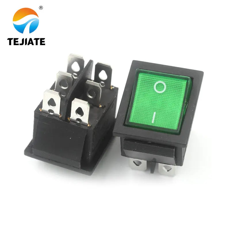 5PCS KCD4 Microswitch Electric Cooker Frying Pan Boat-type Toggle Switch Ship-type Seesaw 4/6 Feet 2/3 Gear Power Button Unit