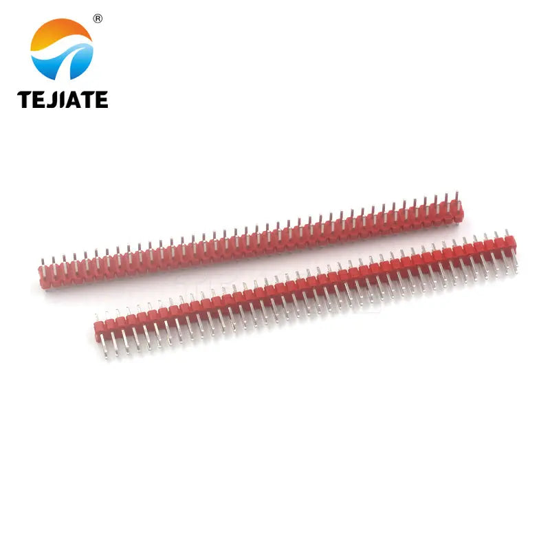 10PCS Double Row 2*40P Straight Pin Iron Foot Spacing 2.54MM Black/White/Blue/Red/Green/Yellow Plastic Connector Kit
