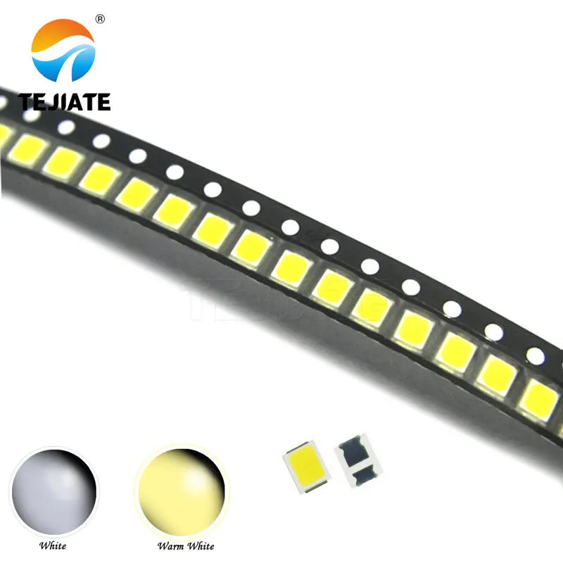 100pcs 0.2W SMD 2835 LED Lamp Bead 20-25lm White/Warm White SMD LED Beads LED Chip DC3.0-3.6V for All Kinds of LED Light
