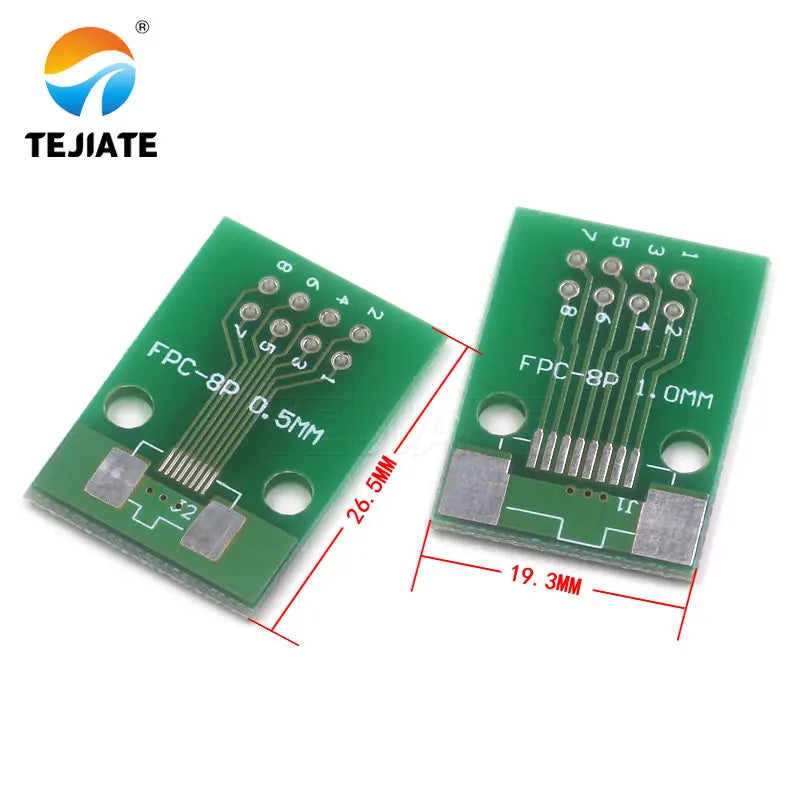1pcs Double Side 0.5mm 1mm FFC FPC 6 8 10 12 20 30 40 50 60 Pin to 2.54mm FPC/FFC SMT Adapter Socket Plate PCB Board connector