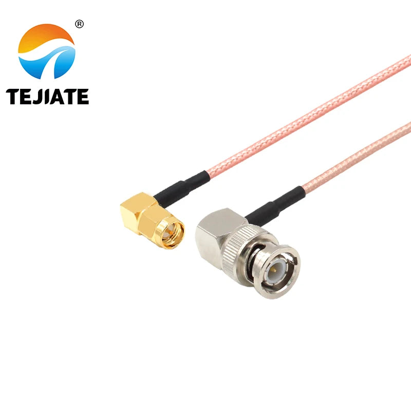 1PCS TEJIATE Adapter Cable BNC To SMA Type BNC-JW Convert SMA-JW 8-90CM 1M 1.5M 2M Length Connector RG316 Wire