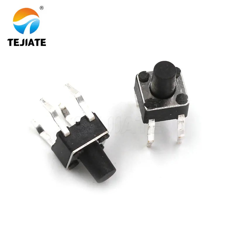 50PCS Touch-key Switch Push Button Switch Vertical/Patch 4 Feet 4.5mm*4.5mm*3.8/4.3/4.5/5/6/7mm Direct Insert Fret Microswitch