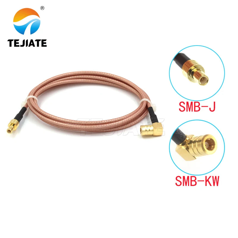 1PCS TEJIATE Adapter Cable SMB To SMB Type SMBJ Convert SMBKW 8-90CM 1M 1.5M 2M Length Connector RG316 Wire