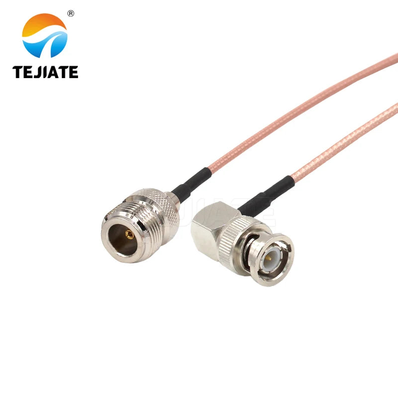 1PCS TEJIATE Adapter Cable BNC To N Type BNCJW Convert NK 8-90CM 1M 1.5M 2M Length Connector RG316 Wire