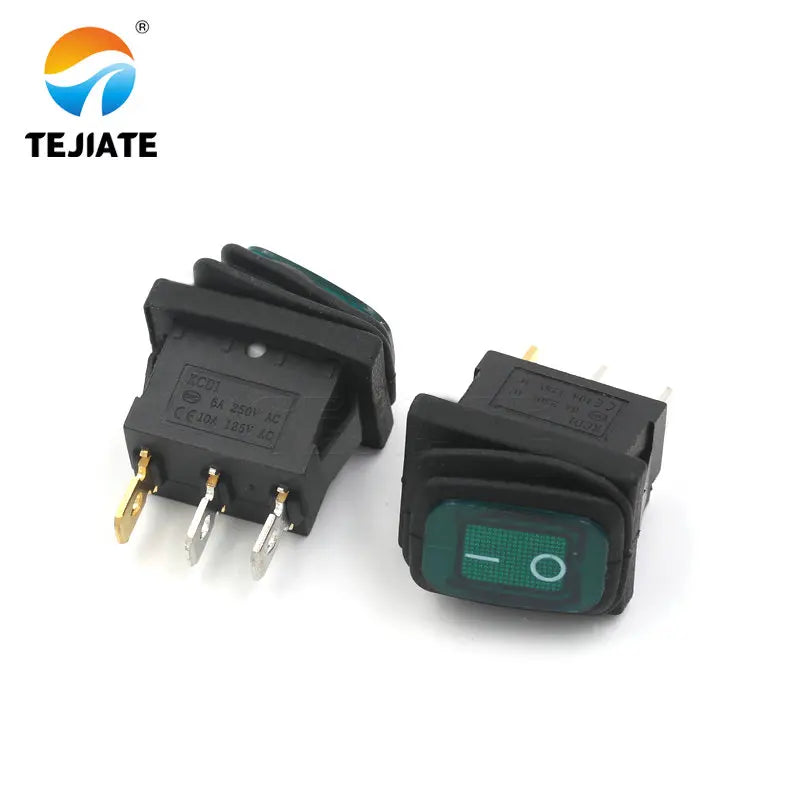 1PCS Toggle Switch KCD1 Ship-type Rocker Switch 2/3 Feet 2 Gear Waterproof Boat Shaped High Current Power Microswitch Electronic