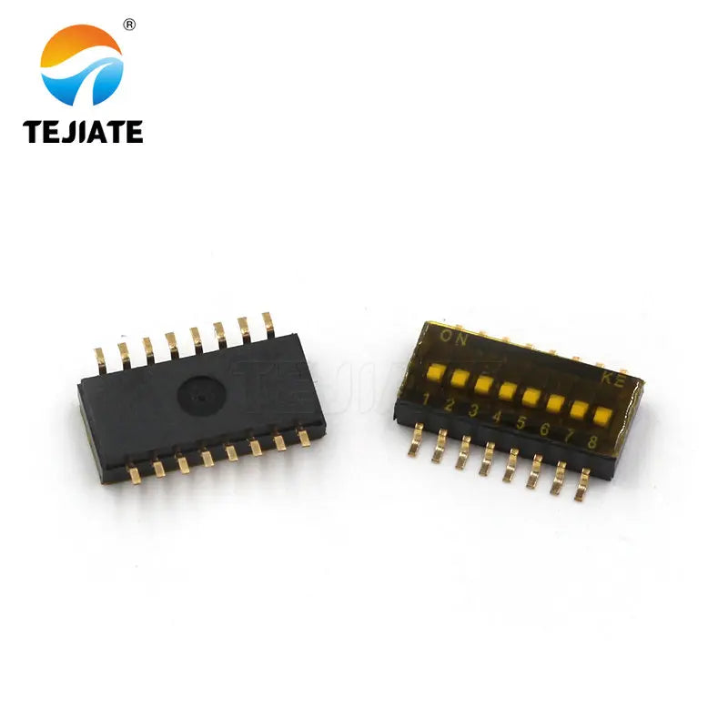 2PCS Toggle Switch Patch Up Pulling DIP Snap 1.27MM 2/4/5/6/8/10P Black Dial Address ON / OFF