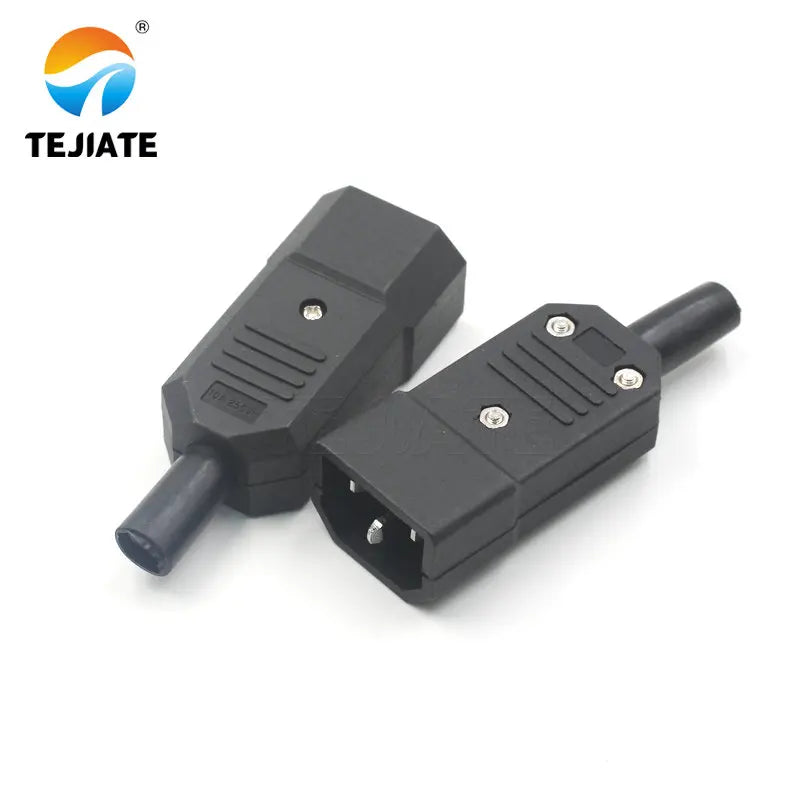1PCS AC Three-core Plug Three-hole Socket Male/Female Header Charge-line Power-wire Pure Copper