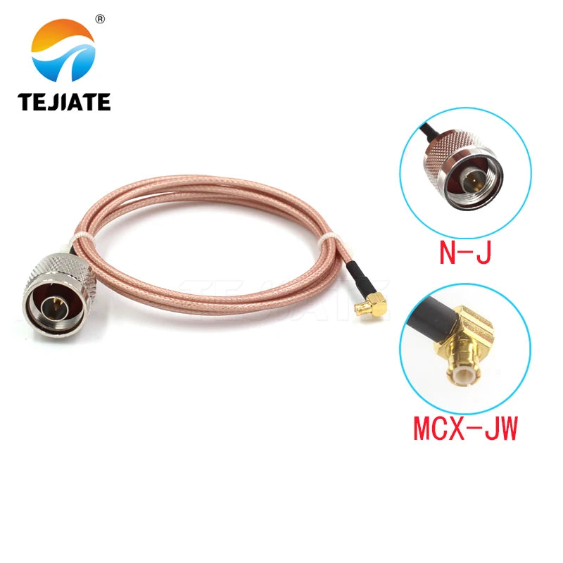 1PCS TEJIATE Adapter Cable N To MCX Type NJ Convert MCXJW 8-90CM 1M 1.5M 2M Length Connector RG316 Wire