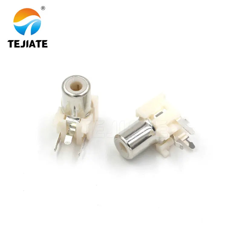 5PCS RCA Lotus Socket 1/4 Hole AV Base Connector Three Feet Adapter Audio Signal Input Socket