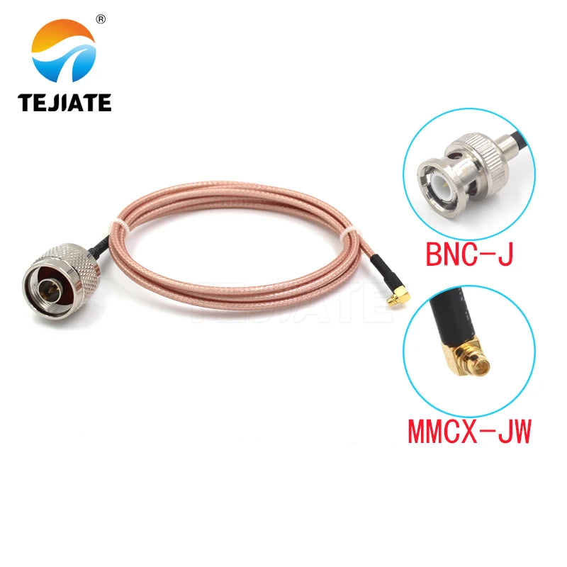 1PCS TEJIATE Adapter Cable N To MMCX Type NJ Convert MMCXJW 8-90CM 1M 1.5M 2M Length Connector RG316 Wire