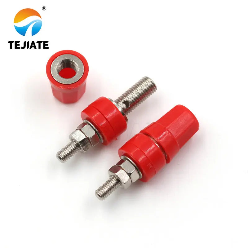1PCS M4X36 Pure Copper Terminal 4MM Banana Jack Socket 20A Binding Post Banana Plug Connector M4*36 Black Red Blue Green Yellow