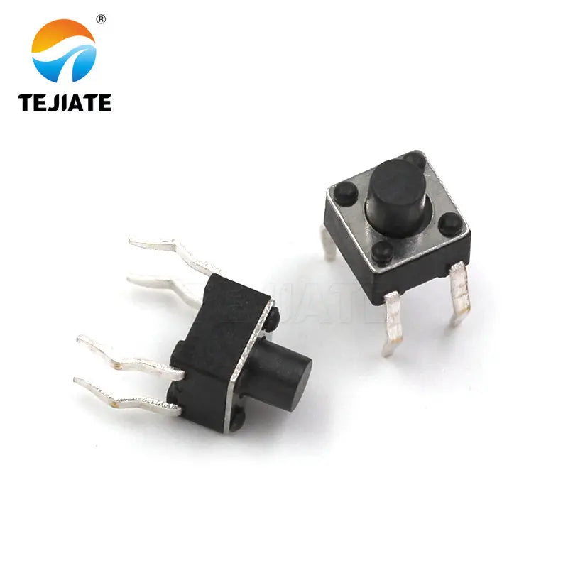 50PCS Touch-key Switch Push Button Switch Vertical/Patch 4 Feet 4.5mm*4.5mm*3.8/4.3/4.5/5/6/7mm Direct Insert Fret Microswitch