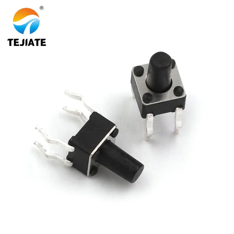 50PCS Touch-key Switch Push Button Switch Vertical/Patch 4 Feet 4.5mm*4.5mm*3.8/4.3/4.5/5/6/7mm Direct Insert Fret Microswitch