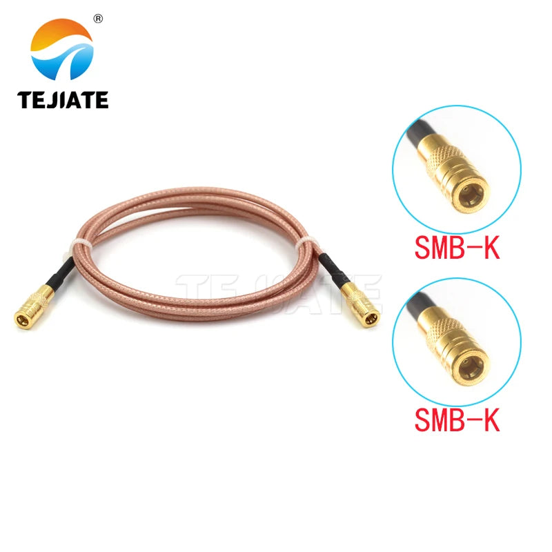 1PCS TEJIATE Adapter Cable SMB To SMB Type SMBK Convert SMBK 8-90CM 1M 1.5M 2M Length Connector RG316 Wire