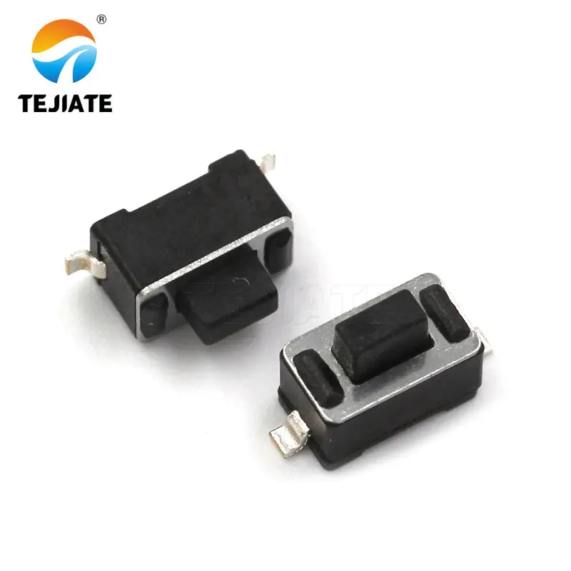 50PCS Patch Direct Insertion Horizontal-type 2 Feet Touch Key Microswitch Copper 2 Foot Side Press Button Switch 3*6*5MM Bracket