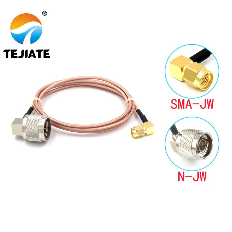 1PCS TEJIATE Adapter Cable BNC To SMA Type N-JW Convert SMA-JW 8-90CM 1M 1.5M 2M Length Connector RG316 Wire