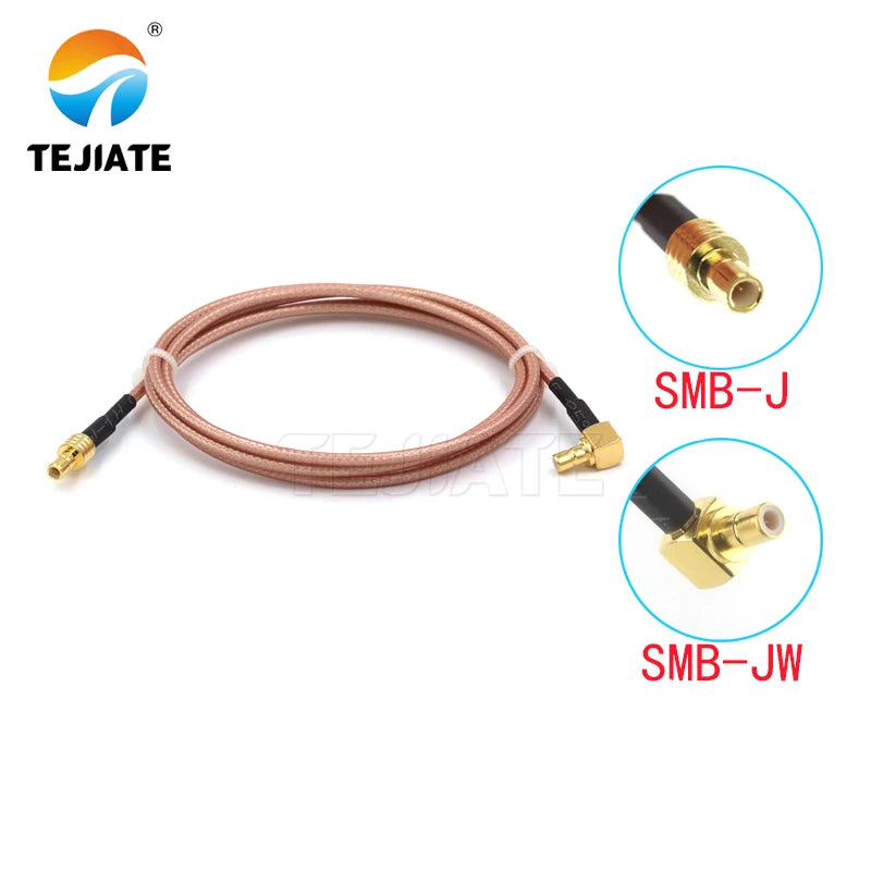 1PCS TEJIATE Adapter Cable SMB To SMB Type SMBJ Convert SMBJW 8-90CM 1M 1.5M 2M Length Connector RG316 Wire