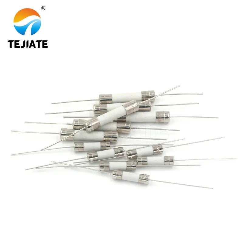 10PCS Ceramic Fuse With Pin 0.5/1/2/2.5/3/3.15/4/5/6/6.3A 250V 5*20MM Pin Blow Fuse
