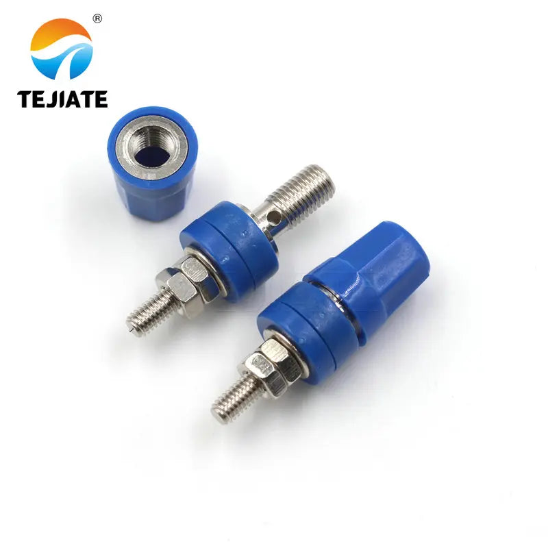 1PCS M4X36 Pure Copper Terminal 4MM Banana Jack Socket 20A Binding Post Banana Plug Connector M4*36 Black Red Blue Green Yellow