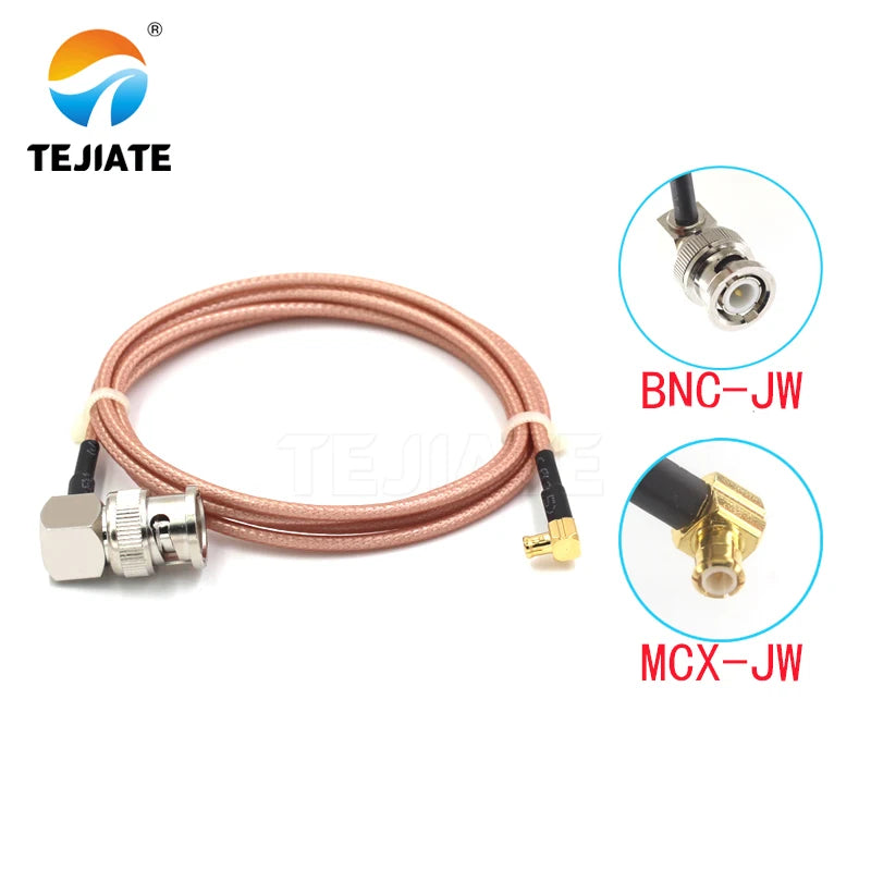 1PCS TEJIATE Adapter Cable BNC To MCX Type BNCJW Convert MCX-JW 8-90CM 1M 1.5M 2M Length Connector RG316 Wire