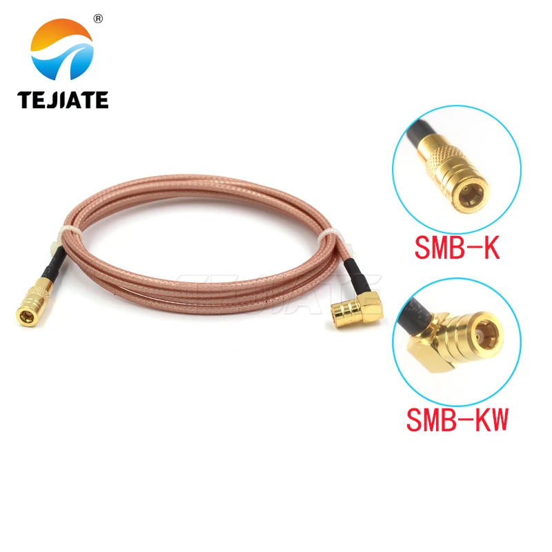 1PCS TEJIATE Adapter Cable SMB To SMB Type SMBK Convert SMBKW 8-90CM 1M 1.5M 2M Length Connector RG316 Wire