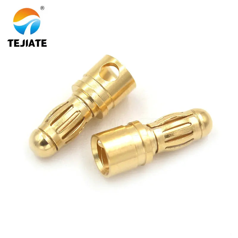 2PCS 2.0 3.5 4.0 5.5MM Banana Plug Aircraft Model 30/45/100A Gold-plated 7U Multi Axis Connector For Electric Model Motor