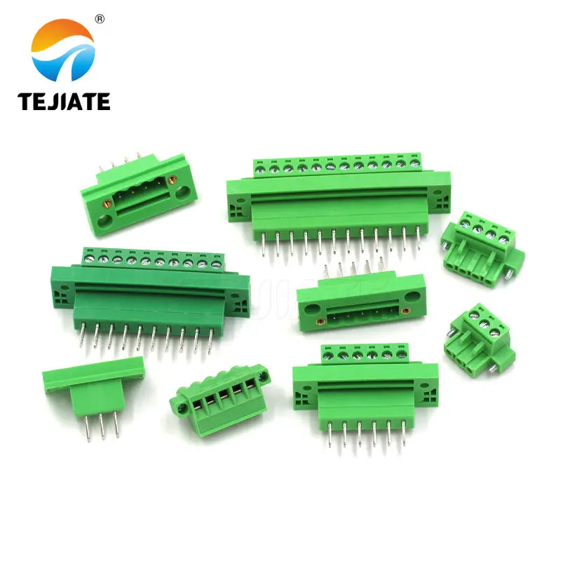 1Pairs Through-wall Terminal KF2EDGKMB 5.08MM 2P 3P 4P 5P 6P 8P 10P 12P Screw Fastened Green Product Best Quality