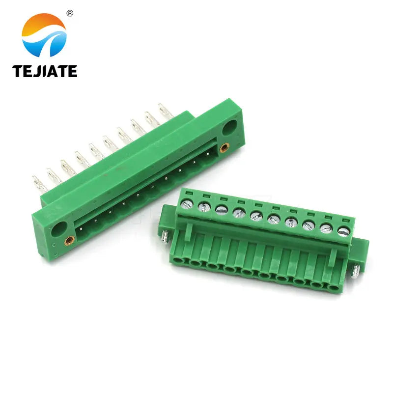 1Pairs Through-wall Terminal KF2EDGKMB 5.08MM 2P 3P 4P 5P 6P 8P 10P 12P Screw Fastened Green Product Best Quality