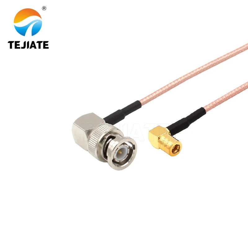 1PCS TEJIATE Adapter Cable BNC To SMB Type BNCJW Convert SMBKW 8-90CM 1M 1.5M 2M Length Connector RG316 Wire