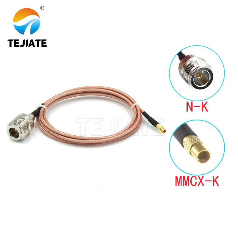 1PCS TEJIATE Adapter Cable N To MMCX Type NK Convert MMCXK 8-90CM 1M 1.5M 2M Length Connector RG316 Wire