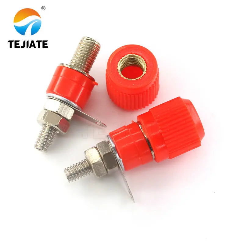 5PCS Terminal Base JS-910B M4 32.6*4mm Banana Header Socket Test Stand Red Or Black